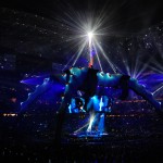 Bono sings Ultraviolet in Houston, TX during the 360 Tour (Oct. 2009). Photo by Jonathan Blundell.